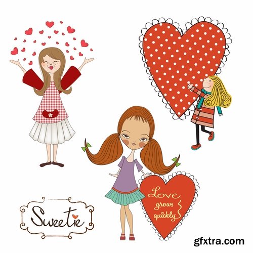 Flyer gift card Valentine\'s Day invitation card vector image 2-25 EPS