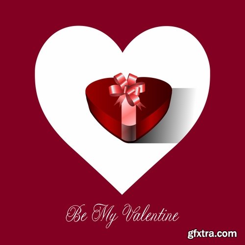 Valentine\'s Day gift heart still life illustration holiday 25 EPS