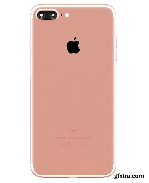 iPhone Plus Gold Pink 3d Model