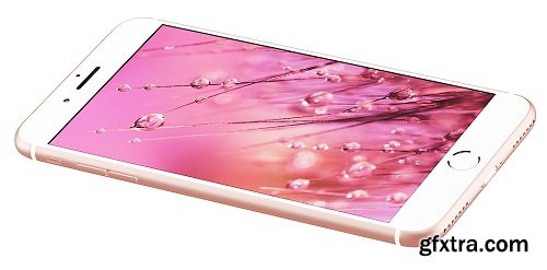 iPhone Plus Gold Pink 3d Model