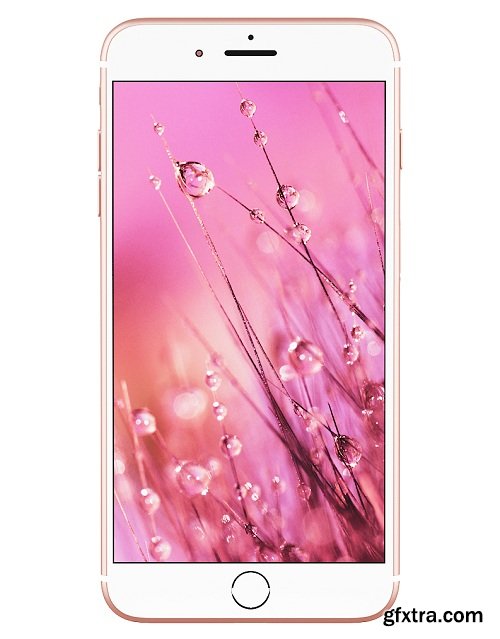 iPhone Plus Gold Pink 3d Model