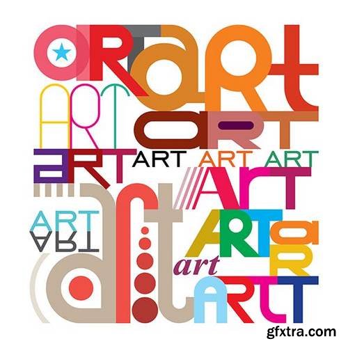 Art text design vector illustration