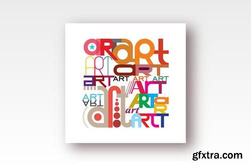 Art text design vector illustration