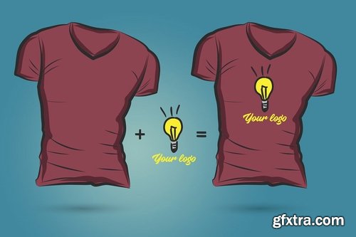 CM - 16 Hand-drawn vector tshirt template 2076527