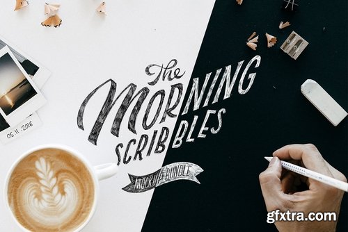 CM - MORNING SCRIBBLE - STATIONARY MOCKUP 2169437