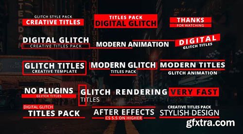 15 Glitch Titles - After Effects 55192