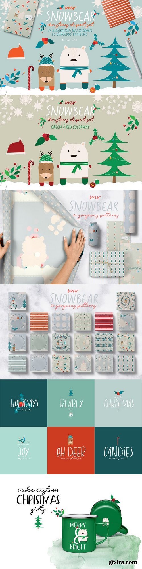 CM - Mr Snowbear Clipart Set 2160731