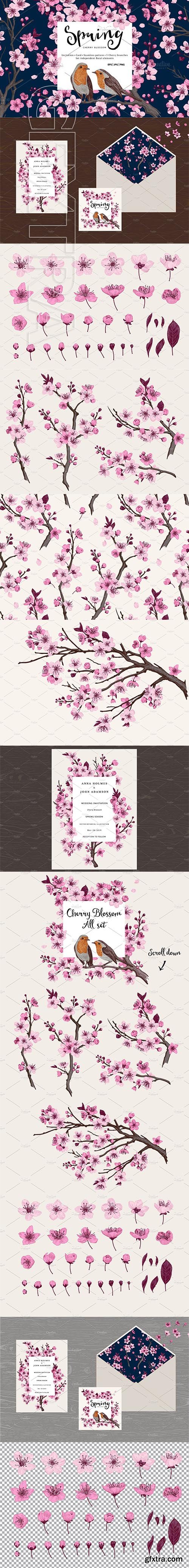 CreativeMarket - Spring Cherry Blossom 2193926