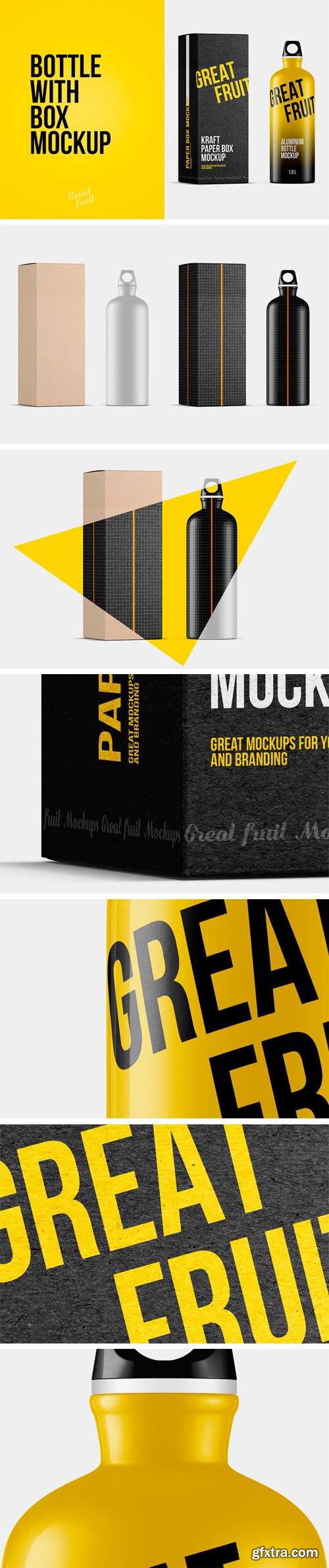 CM - Aluminum Bottle Paper Box Mockup 2131592