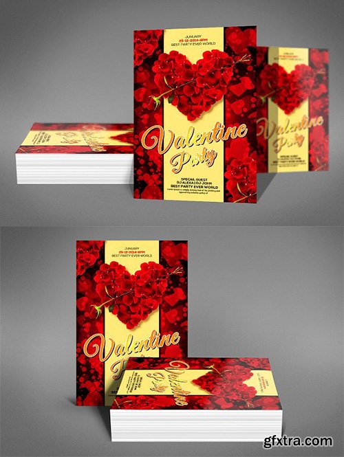 CreativeMarket - Valentines Flyer 2196884