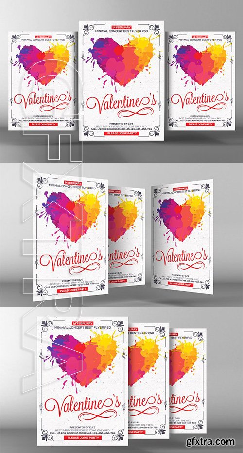 CreativeMarket - Valentines Flyer Psd 2196907