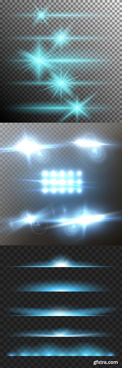 Vectors - Blue Lights Effects 5