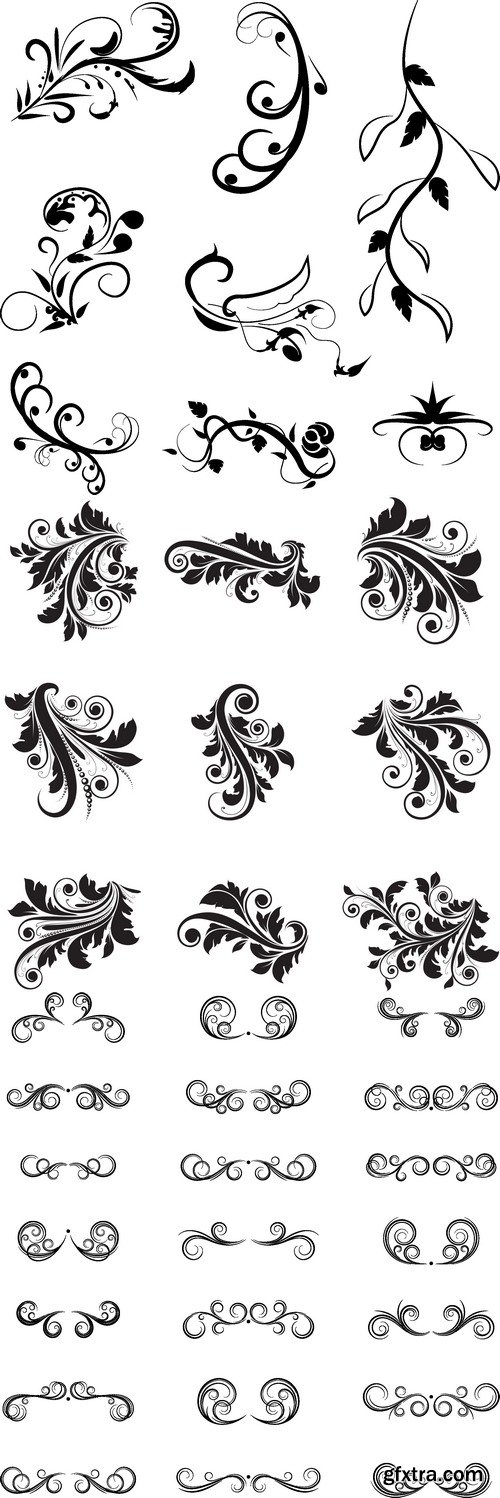 Vectors - Floral Ornaments Set 26