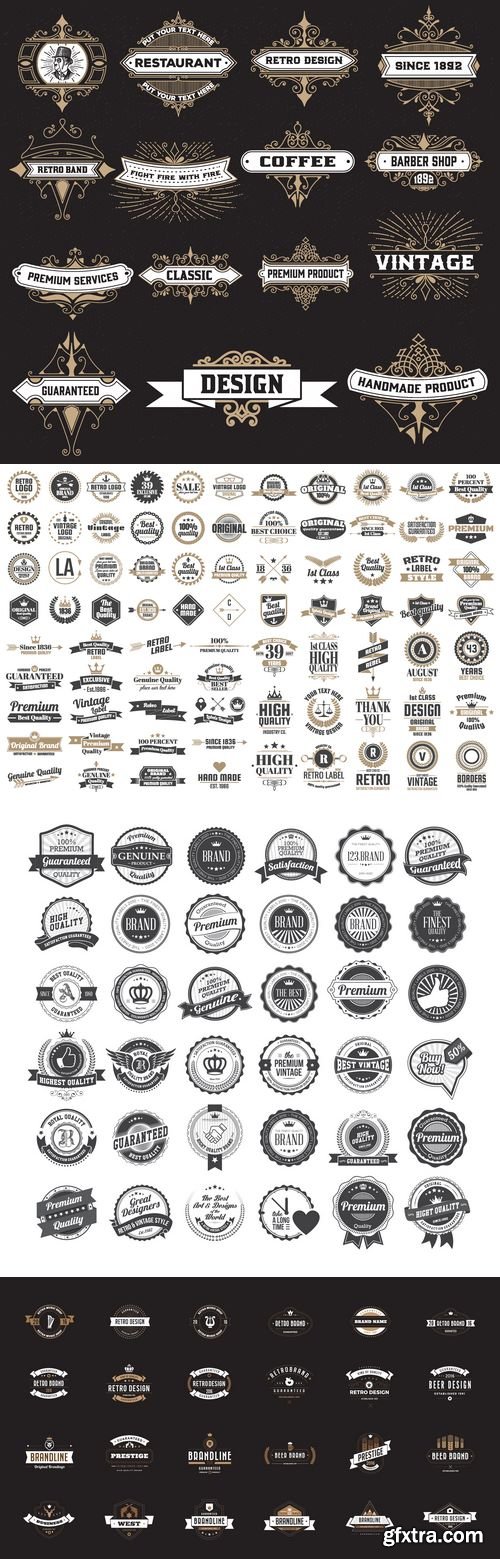 Vectors - Different Retro Labels 14