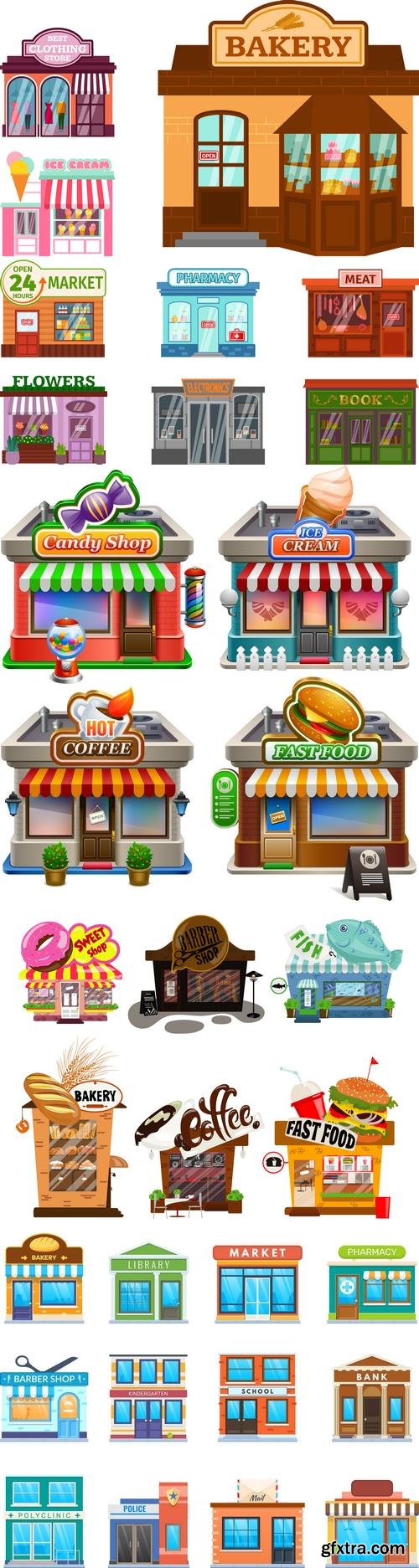 Vectors - Different Shops Set 19