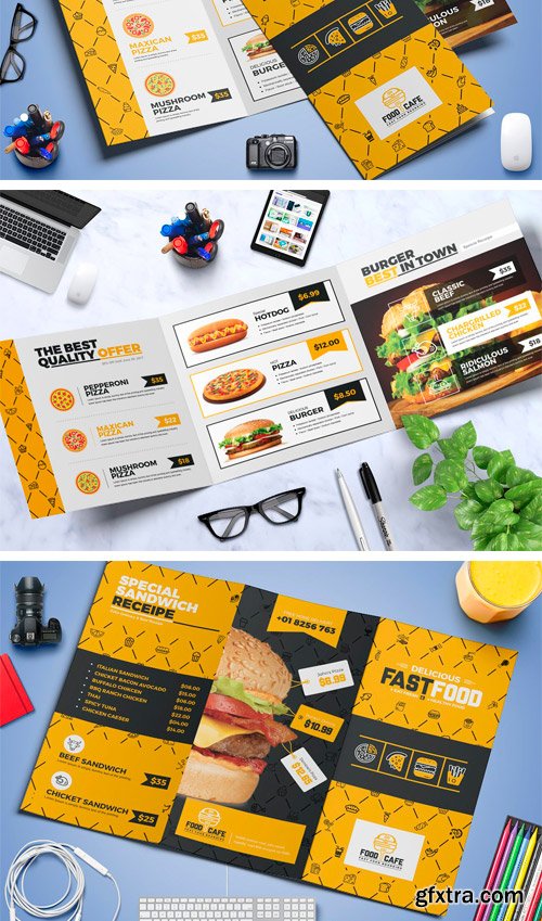 CM - Fast Food Tri-Fold Brochure Template 2133600