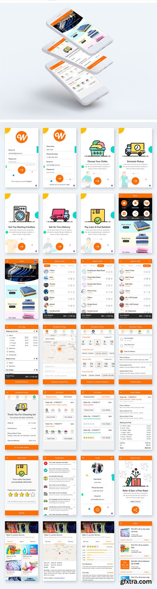 CM - Wash It Laundry Service UI Kit 2112014