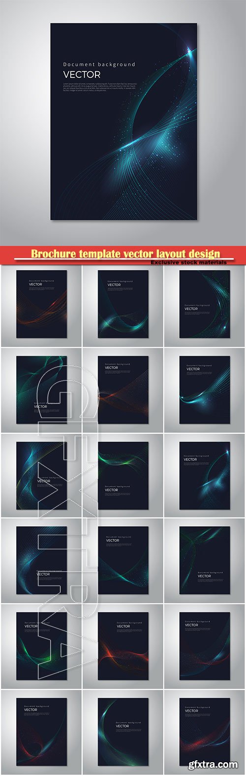 Brochure template vector layout design, abstract backgrounds