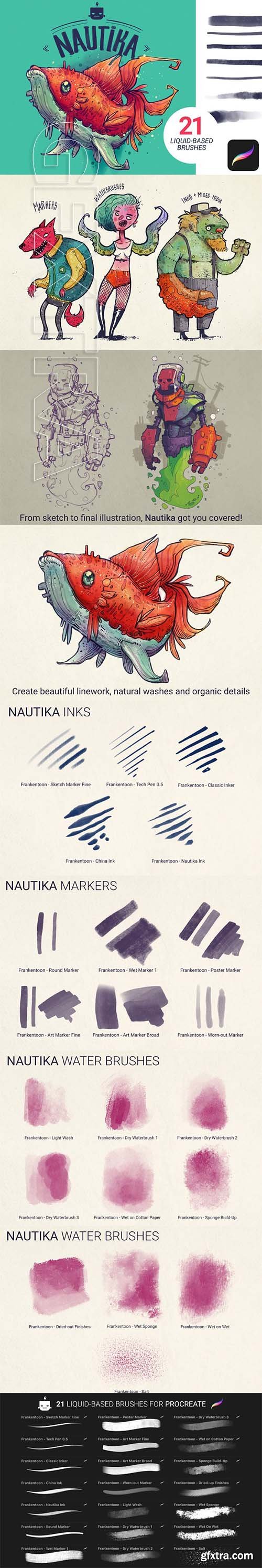 CreativeMarket - Nautika - Brush Pack for Procreate 2196112