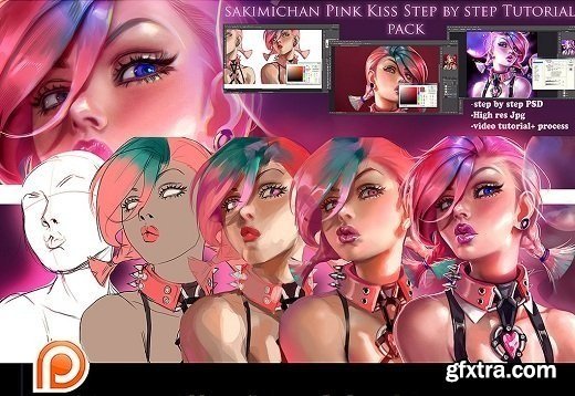 Gumroad - Pink Kiss Step by Step Tutorial