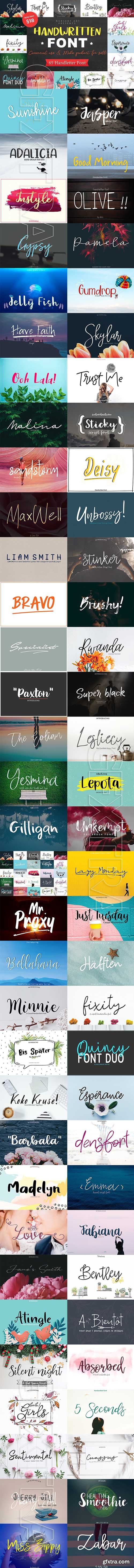 CreativeMarket - Handwritten Font Bundle 2195981