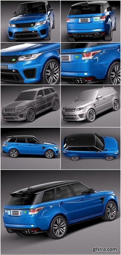 Land Rover Range Rover Sport SVR 2015 3D Model