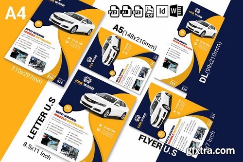 CM - Car Wash Flyer Template Vol-07 1927348