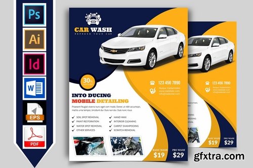 CM - Car Wash Flyer Template Vol-07 1927348