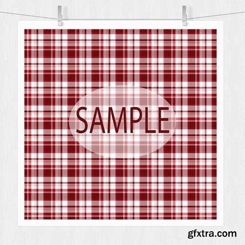 CM - Red Plaid Digital Paper 2187150