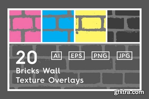 CM - 20 Bricks Wall Texture Overlays 1912487