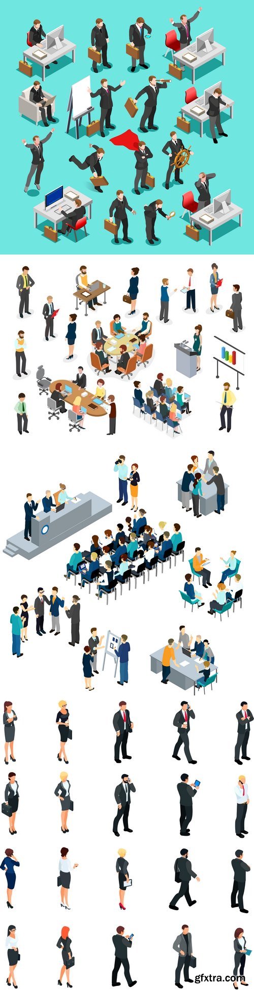 Vectors - Isometric Business People 9