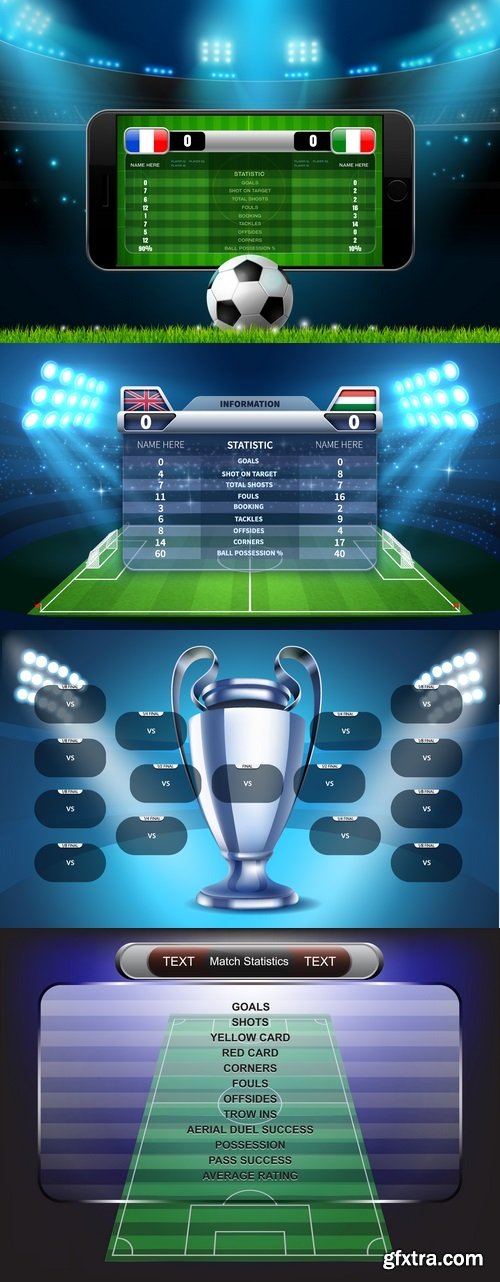 Vectors - Football Match Scoreboards 6