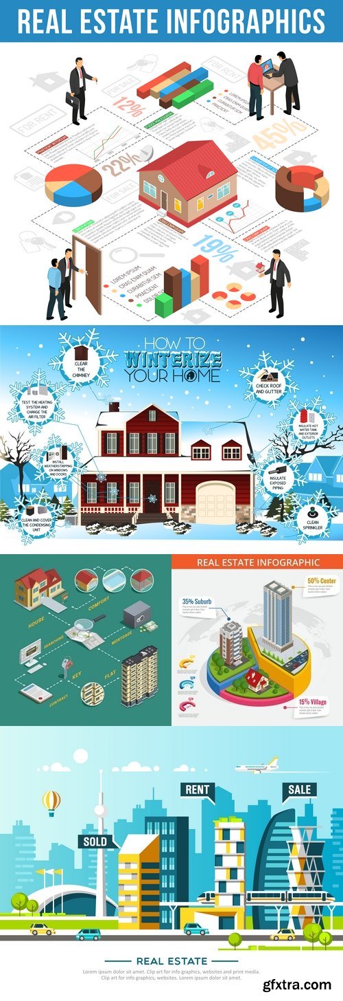 Vectors - Real Estate Infographic Set 9