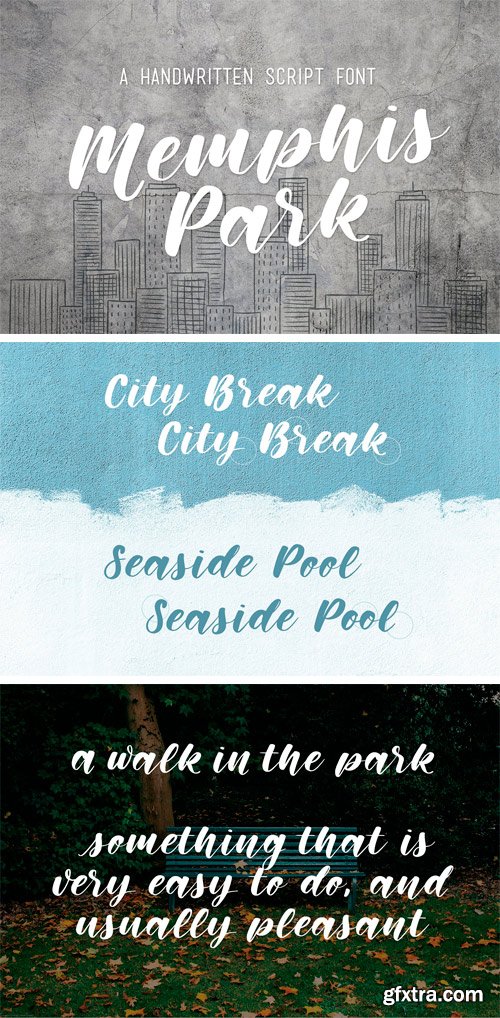 CM - Memphis Park Script Font 2174224