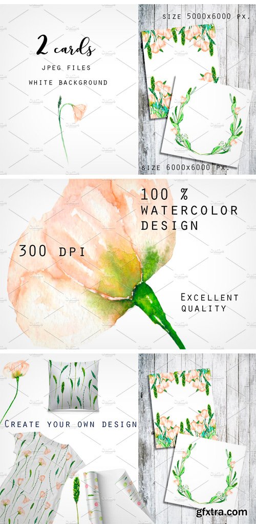 CM - Eustoma Spring. Watercolor Clip Art. 2165193