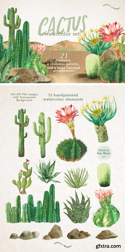 CM - Cactus Watercolor Set 2066730