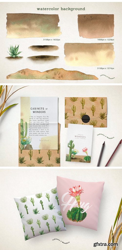 CM - Cactus Watercolor Set 2066730