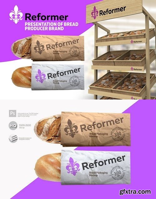 CM - Bread package / 2 Mock-Ups files 1787637