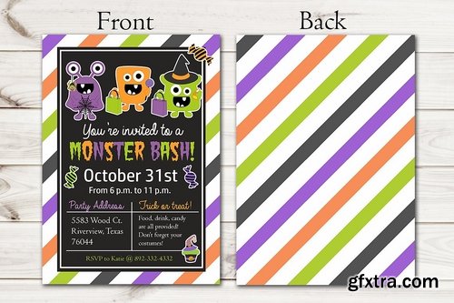 CM - Kids Halloween Invitation Monsters 1928914