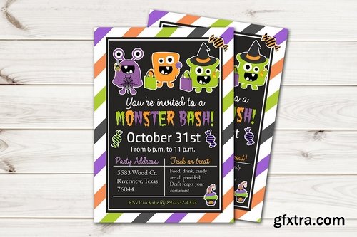 CM - Kids Halloween Invitation Monsters 1928914