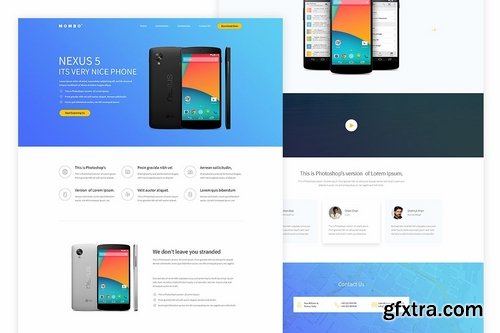 CM - Mobile Landing Page Design PSD 1897102