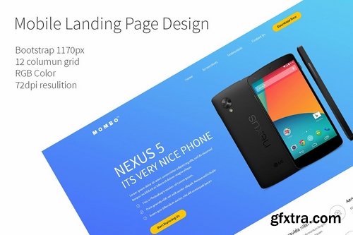 CM - Mobile Landing Page Design PSD 1897102