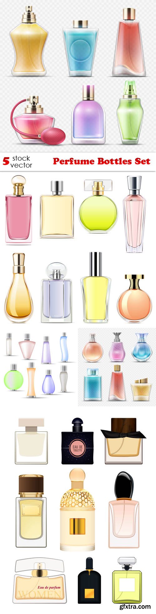 Vectors - Perfume Bottles Set