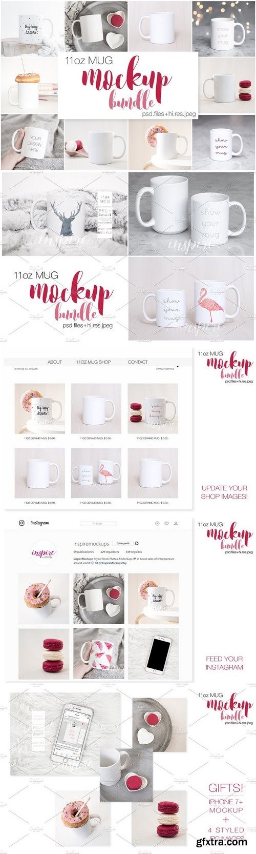 CM - 11oz Ceramic Mug Mockups Bundle II 1797182