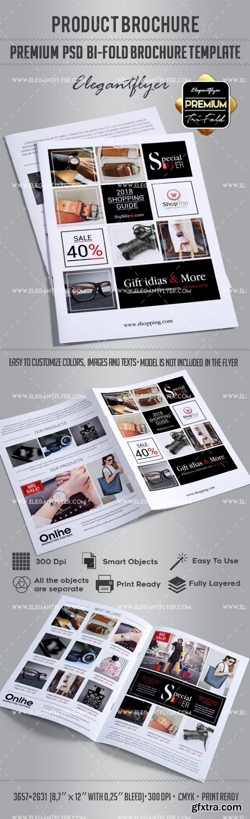 Product Brochure – Premium Bi-Fold PSD Brochure Template