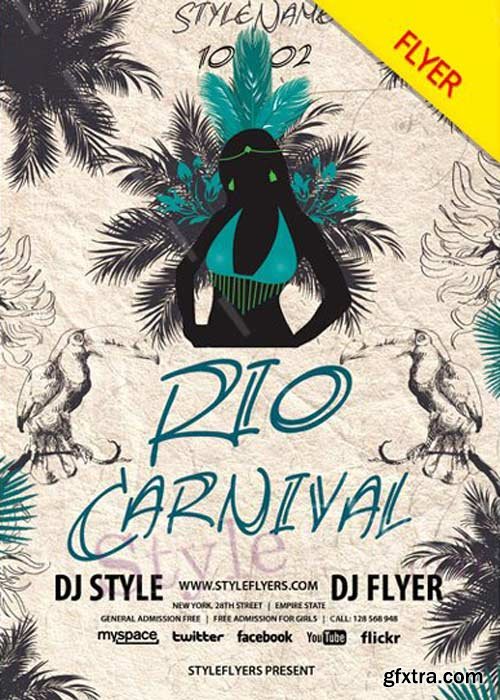 Rio Carnival 2018 V5 PSD Flyer Template