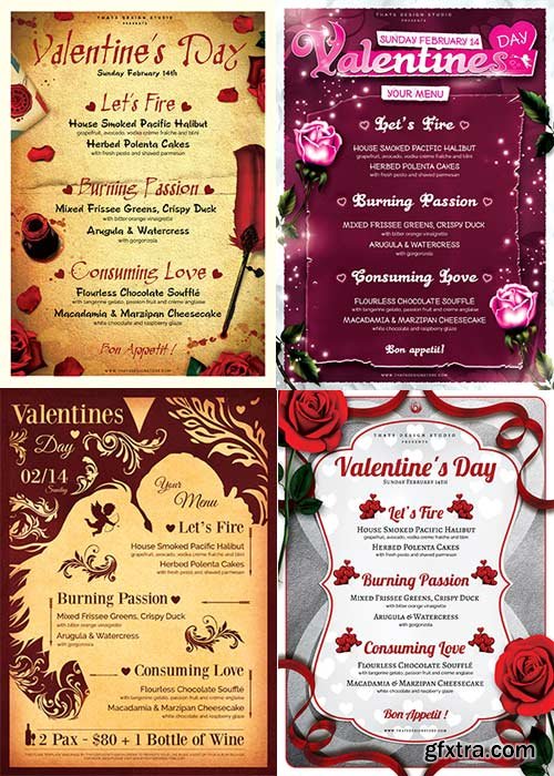 Valentines Day 4in1 V1 2018 Flyer Template