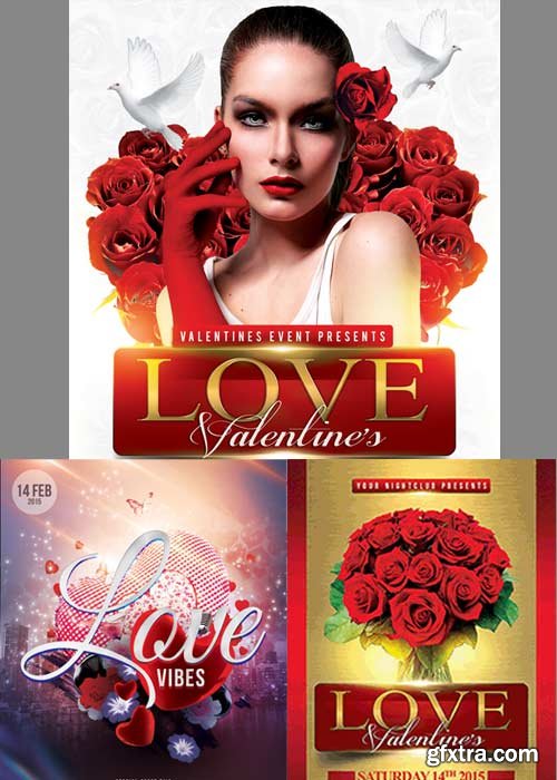 Valentines Day 3in1 V2 2018 Flyer Template