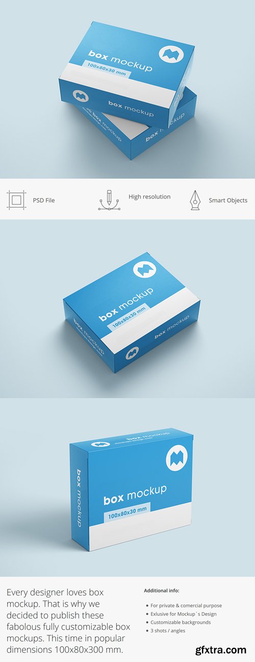 3 Box PSD Mockups Templates