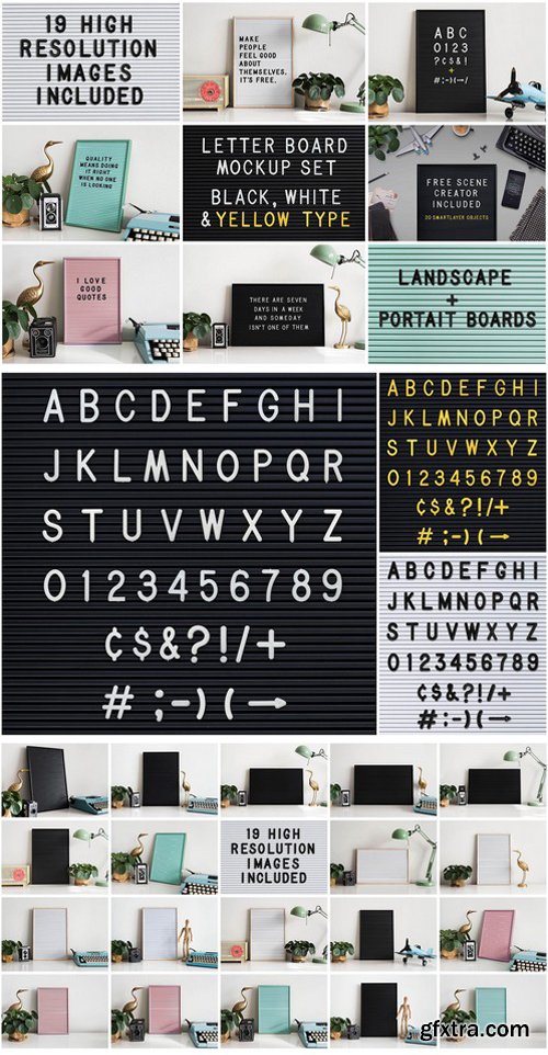 CM - Letter board mockup set 2103025